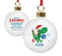 Always Present Personalised Dinosaur 'Have a Roarsome Christmas' Bauble