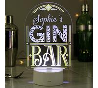 Always Present Personalised Gin Bar LED Colour Changing Night Light