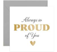 Always Proud of You Card - Heartfelt Card for Son Daughter Grandchildren - Greeting Card for Graduation, Birthday, New Job - Proud of You Cards for Him or Her | Blank Inside