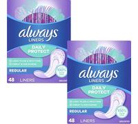 Always Radiant Pantiliners, Regular, Unscented, 96 Liners (Pack of 2)