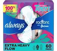 Always Radiant Teen Pads, Size 3, Extra Heavy, with Wings