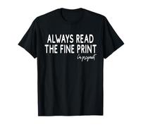 Always Read the Fine Print I'm Pregnant funny Announcement T-Shirt