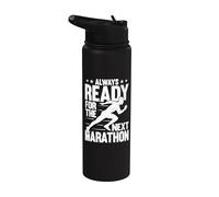 Always Ready for The Next Marathon Runner Running Stainless Steel Insulated Water Bottle