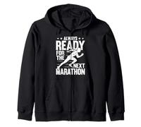 Always Ready For The Next Marathon Runner Running Zip Hoodie