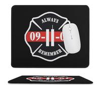Always Remember 911 Mouse Pad Waterproof Ultra-Thin Non-Slip Rubber Base Square Mouse Mat Gaming Mousepad 9.8"x11.8"