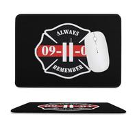 Always Remember 911 Mouse Pad Waterproof Ultra-Thin Non-Slip Rubber Base Square Mouse Mat Gaming Mousepad 7.9"x9.4"