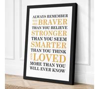 Always Remember You Are Canvas Wall Art Print 18x12 Inch