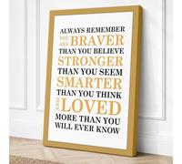 Always Remember You Are Canvas Wall Art Print 30x20 Inch