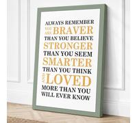 Always Remember You Are Canvas Wall Art Print 36x24 Inch
