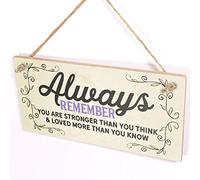 Always Remember You are Stronger Than You Think & Loved More Than You Think Sign - Supporting Friends & Family
