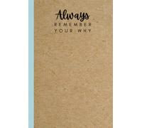 Always Remember Your Why: Motivational Positive Quote Lined Inspirational Notebook Diary Journal | Boss Hustle Sayings To Live By Gift for Successful Leaders Women Coworker Friend
