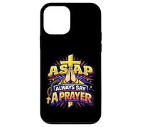 Always Say A Prayer Christian Cross Praying Hands Rosary Case for iPhone 12 mini