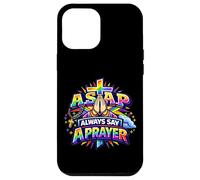 Always Say A Prayer Rainbow Cross Christian Rosary Case for iPhone 12 Pro Max
