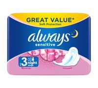 Always Sensitive Night Ultra Size 3 Sanitary Towels Wings 10 Pads