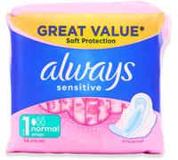Always Sensitive Ultra Pads with Wings Normal 14 Pack