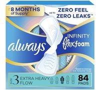 Always Size 3 Extra Heavy Flow Absorbency with Wings Infinity Pads, 28 Count (Pack of 3)