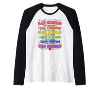 Always Smiling Dog Groomer Life Raglan Baseball Tee