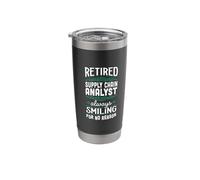 Always Smiling Retired Supply Chain Analyst Stainless Steel Insulated Tumbler