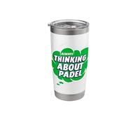 Always Thinking About Funny Padel Stainless Steel Insulated Tumbler