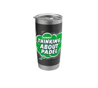 Always Thinking About Funny Padel Stainless Steel Insulated Tumbler