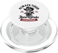 Always Tired Not Broke Skull Cowboy Grind Hustle PopSockets PopGrip for MagSafe