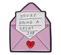 Always tired pin, pin for the social battery, statement brooch with saying, Klein, Non-precious metal