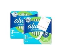 Always Ultra Day Bundle, Size 1 Normal Sanitary Pads, 28 Sanitary Towels (2 Packs of 14), 3X Protection, Super Absorbent Sanitary Towels for Long Lasting Protection AFG Supplies Bundle