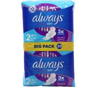 Always Sanitary Pads Ultra Duo Long Plus with Wings – Size 2, Super Absorbent – 20 Pads