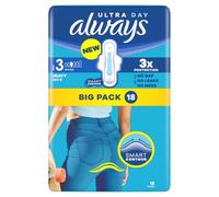 Always Ultra Day Sanitary Pads With Wings Size 3 18pk