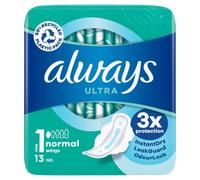 Always Ultra Day Sanitary Pads Normal With Wings Size 1 x13 (Pack 16)