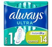 Always Ultra Normal Sanitary Towels Wings, Size 1, Pack Of 14