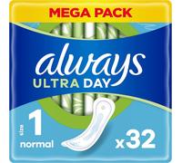 Always Ultra Sanitary Towels Normal (Size 1) X32 Pads, Super Absorbent and Ultra Thin, for Menstrual Periods