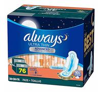 Always Ultra Panty Liners Thin Advanced with Flexi Wings with Coreboost 10 Hours Leak Protection Larger Back 76 Count