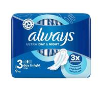 Always Ultra Sanitary Towels Day & Night Wings Size 3 9 pcs
