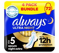 Always Ultra Sanitary Towels Secure Night Extra (Size 5) with Wings 18
