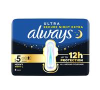 Always Ultra Sanitary Towels Secure Night Extra Size 5 With Wings 8 Pads