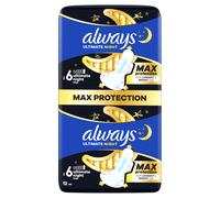 Always Ultra Sanitary Towels Secure Ultimate Night Size 6 With Wings 12 Pads