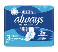 Always Ultra Sanitary Towels with Wings Size 3 Long Plus 9 Pads