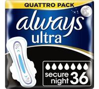 Always Ultra Secure Night Sanitary Towels with Wings Pack of 4 (9x4)