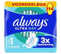 Always Ultra Women's Sanitary Pads Size 1, Normal, 114 Sanitary Towels with Wings (3 x 38 Pieces) Multipack, Ultra Thin and Super Absorbent