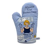Always Use Protection Cookout Apron Funny Sarcastic Sexual Innuendo Kitchen Gloves (Oven Mitts)