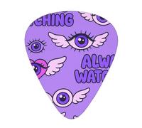 Always Watching Eye 12 Pack Guitar Picks With 3 Thicknesses And Storage Box, Abs Plectrums For Electric Bass Guitar Players