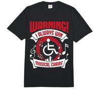 Always Win at Musical Chairs Wheelchair Handicap Disability Comfort Colors Adult Heavyweight T-Shirt