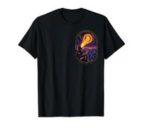 Always Win! Bitcoin Samurai Warrior Comic Poster Power Art Value Graphic T-Shirt, Men, Black, L