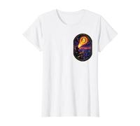 Always Win! Bitcoin Samurai Warrior Comic Poster Power Art Value Graphic T-Shirt, Women, White, XS