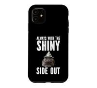 Always With The Shiny Side Out Cat Tin Foil Hat Conspiracy Case for iPhone 11