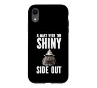 Always With The Shiny Side Out Cat Tin Foil Hat Conspiracy Case for iPhone XR