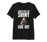Always with The Shiny Side Out Cat Tin Foil Hat Conspiracy Premium T-Shirt