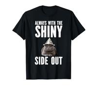 Always with The Shiny Side Out Cat Tin Foil Hat Conspiracy T-Shirt