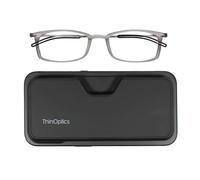 Always With You Reading Glasses 1.0 to 2.5, Slim Readers by ThinOptics | Ultra Light Armless Readers in a Slim Case that Attaches to the Back of Your Phone, Scratch Resistant Polycarbonate Lenses
